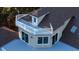 Expansive rooftop deck with white railing at 6124 Rudder Ln, Awendaw, SC 29429