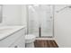 Clean bathroom with single vanity and shower at 801 Recess Pointe Dr # 55, Moncks Corner, SC 29461