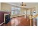 Spacious living room featuring hardwood floors and backyard access at 173 Hainsworth Dr, North Charleston, SC 29418