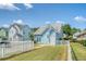 Fenced backyard with concrete patio and lush lawn at 307 Pimpernel St, Summerville, SC 29483