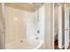 Bathroom with shower/tub, toilet, and linen closet at 307 Pimpernel St, Summerville, SC 29483