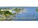 Aerial shot of Bay Creek Villas, marina, and creek at 3701 Dock Site Rd # 205, Edisto Beach, SC 29438