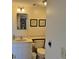 Clean bathroom with a single sink and toilet at 3701 Dock Site Rd # 205, Edisto Beach, SC 29438