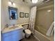 Bathroom with tub and shower combination at 3701 Dock Site Rd # 205, Edisto Beach, SC 29438