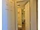 Hallway with doors to bedroom and bathroom at 3701 Dock Site Rd # 205, Edisto Beach, SC 29438