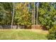 Large backyard bordered by a wooden fence and lush greenery at 5382 Westchester Pl, North Charleston, SC 29418