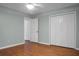 Bedroom with hardwood floors and double closets at 5382 Westchester Pl, North Charleston, SC 29418