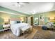 Spacious bedroom with a neutral color scheme and ceiling fan at 78 Sans Souci St # B, Charleston, SC 29403