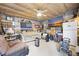 Workshop with couch, various tools, and American flag at 1420 Old Whitesville Rd, Moncks Corner, SC 29461