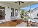 Relaxing screened porch with seating and exercise equipment at 1617 Bowsprit Ct, Mount Pleasant, SC 29466