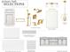 Selection of alabaster vanity, hardware, plumbing, mirrors, pendant light, quartz countertop, and shower floor at 2038 Ironstone Aly # 17, Charleston, SC 29407