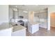 Open concept kitchen with island and stainless steel appliances at 238 Wathen Dr, Goose Creek, SC 29445
