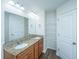 Main bathroom with double vanity and granite countertop at 275 Jackson St, Goose Creek, SC 29445