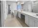 Double vanity bathroom with a large mirror and separate tub and shower at 606 Pointe Of Oaks Rd, Summerville, SC 29485