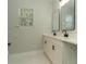 Modern bathroom with double vanity and black matte fixtures at 107 Camellia Rd, Goose Creek, SC 29445