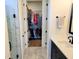 Modern bathroom with marble tile, walk-in shower, and spacious closet at 123 Leeward Lndg, Summerville, SC 29486