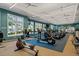Fully-equipped gym with modern fitness equipment and large windows for ample natural light at 123 Leeward Lndg, Summerville, SC 29486