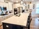 Modern kitchen with stainless steel appliances and large island at 123 Leeward Lndg, Summerville, SC 29486