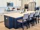 Bright kitchen featuring a spacious island and white cabinets at 123 Leeward Lndg, Summerville, SC 29486