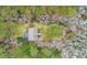 House and yard surrounded by trees, from above at 1575 Tacky Point Rd, Wadmalaw Island, SC 29487