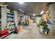 Unfinished basement workshop with ample storage space at 1575 Tacky Point Rd, Wadmalaw Island, SC 29487