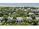 Aerial view of the house and surrounding neighborhood at 1750 Ion Ave, Sullivans Island, SC 29482