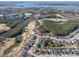 Property location highlighted in aerial view, near golf course and water at 1800 Palmetto Isle Dr, Mount Pleasant, SC 29466
