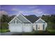 Two story home with gray siding, white trim, and three car garage at 211 Bilge Rd, Ridgeville, SC 29472