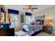Nautical themed bedroom with blue bedding at 213 Bilge Rd, Ridgeville, SC 29472