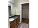 Bathroom features a vanity with wooden cabinets and an open closet at 214 Hardee Ave Ave, Summerville, SC 29485