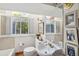 Small bathroom with pedestal sink and tile flooring at 27 Chapel St, Charleston, SC 29403