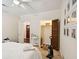 Bedroom with a double bed, closet, and adjacent hallway at 27 Chapel St, Charleston, SC 29403