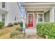 Red front door entryway with welcome sign at 2700 Poplar Grove Pl, Summerville, SC 29483