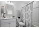 Simple bathroom with shower/tub combo and white vanity at 274 Tupelo Lake Dr, Summerville, SC 29486