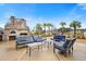 Relaxing outdoor patio with brick fireplace and comfortable seating at 274 Tupelo Lake Dr, Summerville, SC 29486