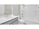 Bathroom with a bathtub, toilet and gray vanity at 327 Great Lawn Dr, Summerville, SC 29486