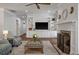 Living room with fireplace, built-ins, and comfortable seating at 3365 Westphal Dr, Johns Island, SC 29455