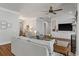 Bright living room featuring a cozy seating area and hardwood floors at 3365 Westphal Dr, Johns Island, SC 29455