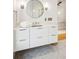 Elegant bathroom with a white fluted vanity and hexagon tile floor at 58 Grand Pavilion Blvd, Isle of Palms, SC 29451