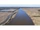 Aerial view of a wide river and wetlands at 8382 Camp Gregg Ln, North Charleston, SC 29418