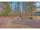Landscaped backyard with garden decor and natural wooded surroundings at 8382 Camp Gregg Ln, North Charleston, SC 29418