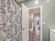 Clean bathroom with shower and access to upstairs hallway at 8382 Camp Gregg Ln, North Charleston, SC 29418