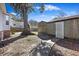 Large backyard with storage shed and mature oak tree at 9609 Crosscut Dr, Ladson, SC 29456
