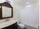 Small bathroom with a tub shower and updated vanity at 9609 Crosscut Dr, Ladson, SC 29456