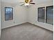 Simple bedroom with neutral walls, new carpet, and ceiling fan at 119 Sumners Aly, Summerville, SC 29485