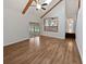 Open living space with hardwood floors and view into kitchen at 119 Sumners Aly, Summerville, SC 29485