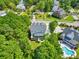 Aerial view of a neighborhood with a house and pool at 1504 Rivertowne Country Club Dr, Mount Pleasant, SC 29466