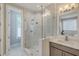 Bathroom with a large glass shower and marble tile at 1504 Rivertowne Country Club Dr, Mount Pleasant, SC 29466