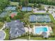 Aerial view of tennis courts, pool, and clubhouse at 1633 Pin Oak Cut, Mount Pleasant, SC 29466