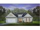 Two-story craftsman style home with a large front yard, white trim and gray siding at 207 Bilge Rd, Ridgeville, SC 29472
